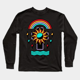 Cross and element sun water universe Long Sleeve T-Shirt